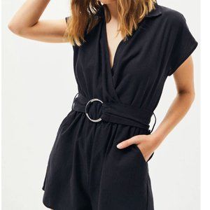 Kendall & Kylie Black Collared Romper